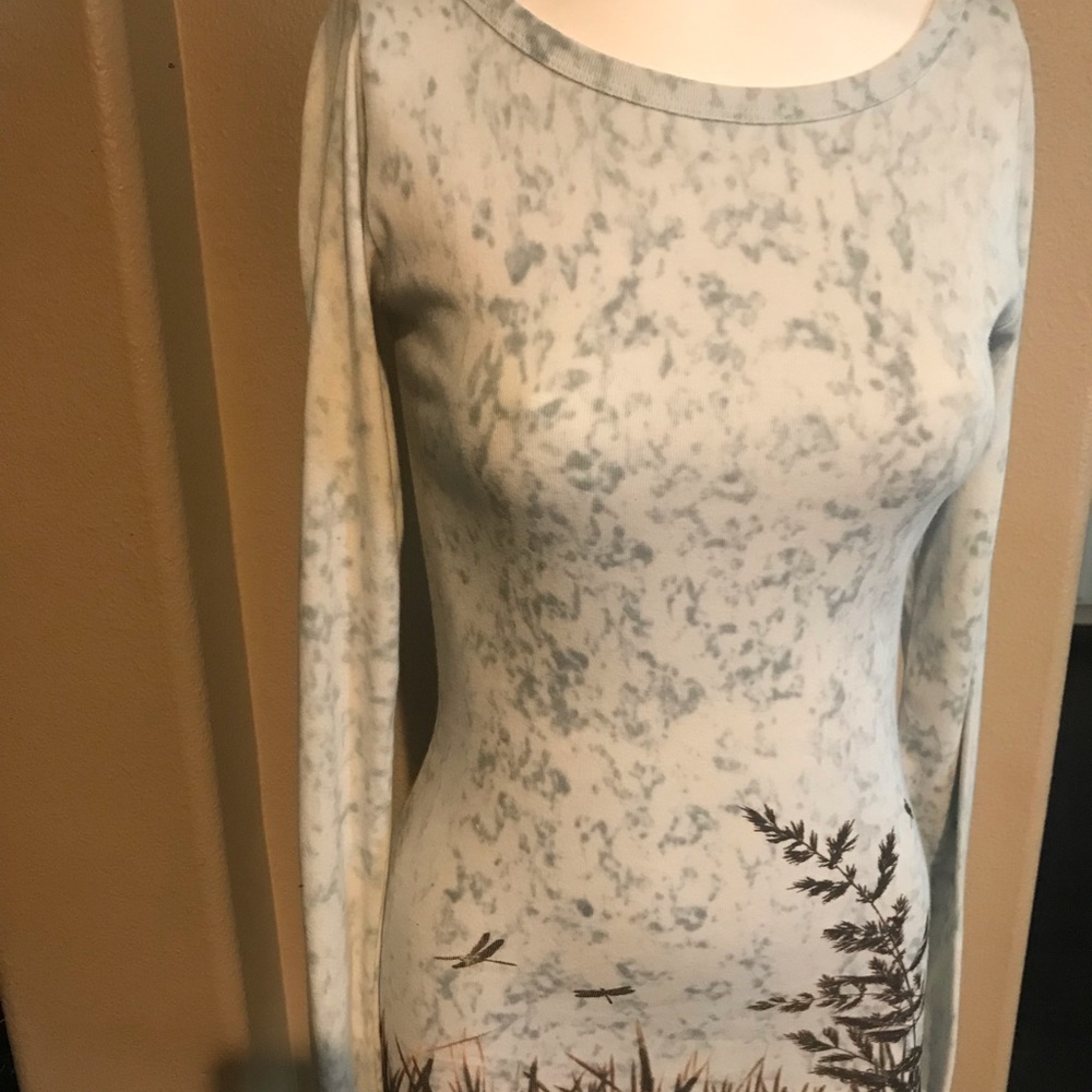 Designer long sleeved organic cotton top